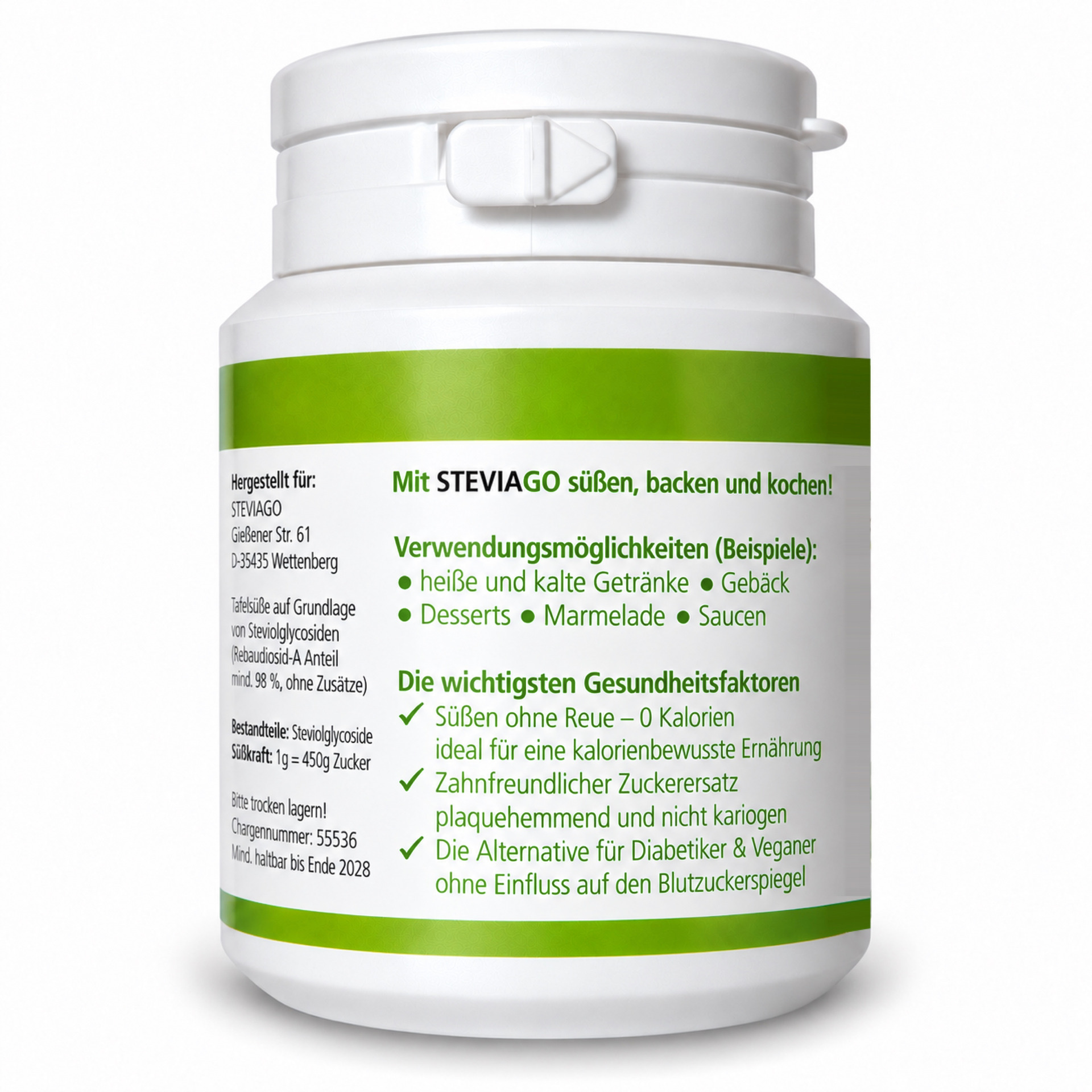 steviago stevia pulver 25g reb a 98 prozent verwendung