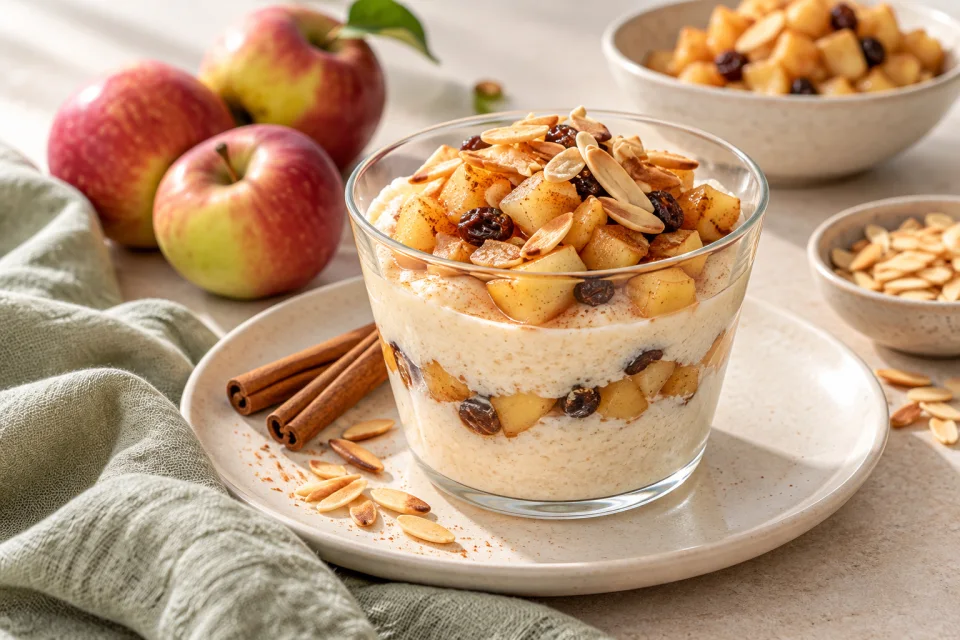 Apfelgrieß als Dessert mit Stevia